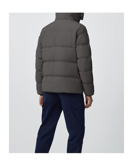 Canada Goose Gray Zipped Hooded Down Jacket for men