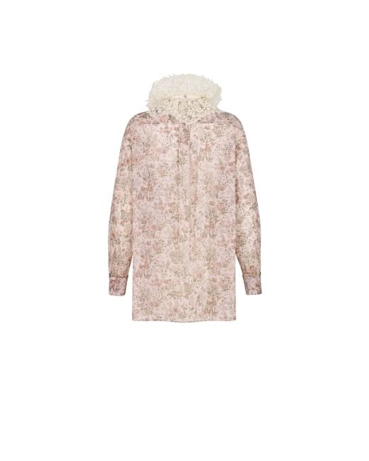 Dior Natural Blouse With Removable Ruched Collar