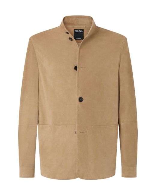 Zegna Natural Button-Up Jacket for men
