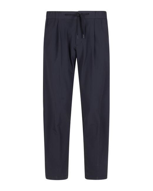 Herno Blue Logo Track Pants for men