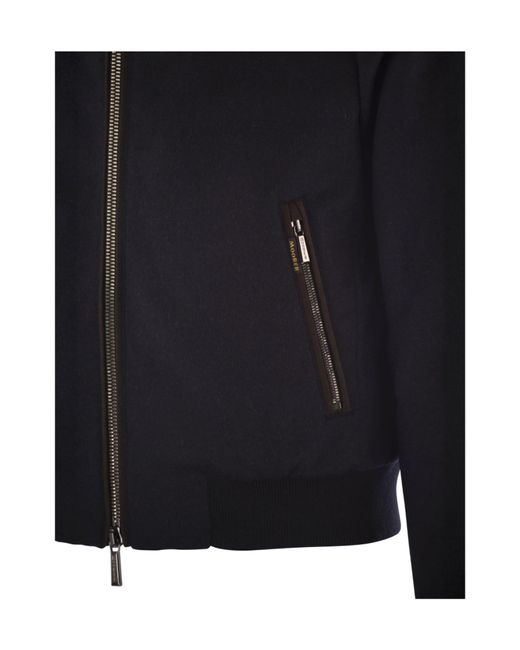 Moorer Blue Acqualine Hybrid Bomber Jacket for men