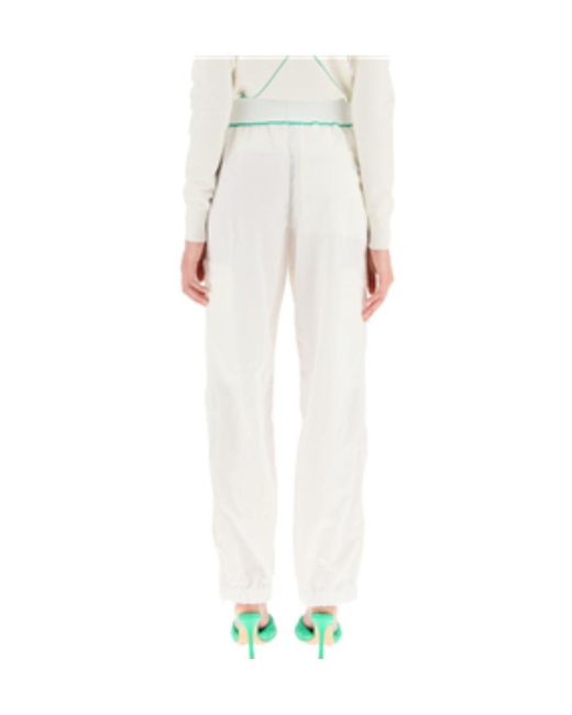 Bottega Veneta White Reverse Logo Pants