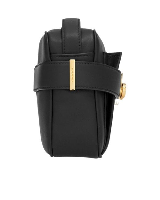 Ferragamo Black Logo Shoulder Bag