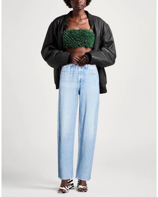 Rag & Bone Blue Solid Color Loose Fit Trousers