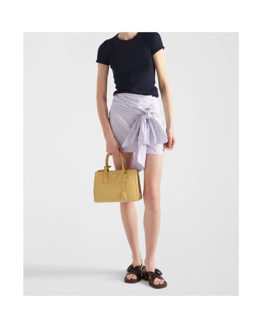 Prada Metallic Galleria Medium Leather Bag
