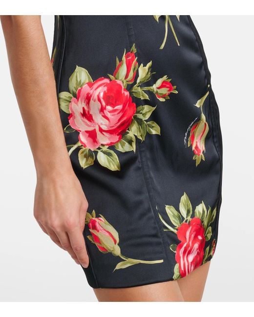 Dolce & Gabbana Red Floral Minidress