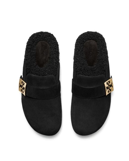 Tory Burch Black Mellow Mules