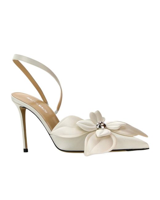Mach & Mach Metallic Mach Mach Pointed Toe Slingback Pumps