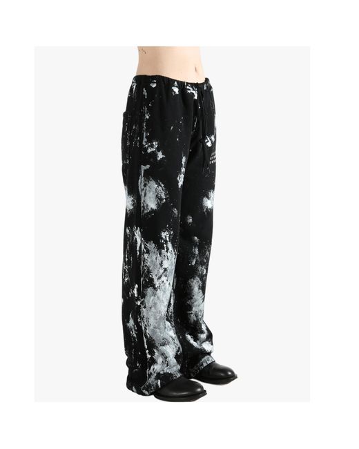 MM6 by Maison Margiela Black Logo Printed Drawstring Pants