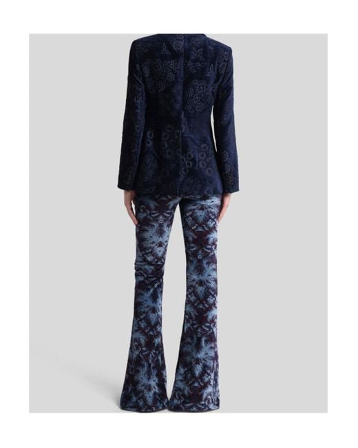 Etro Blue Chenille Jacquard Jacket
