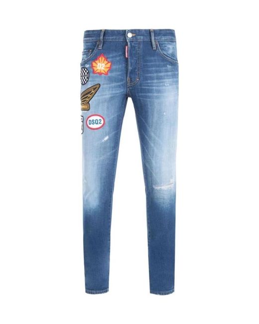 DSquared² Blue Logo Label Jeans for men