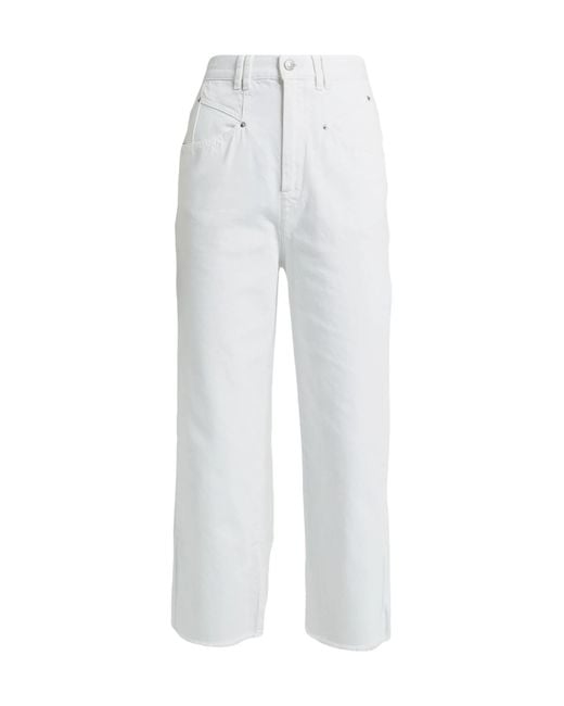 Isabel Marant White High-Waisted Straight-Leg Jeans