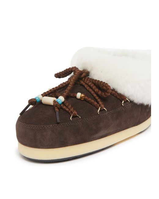 Moon Boot Brown Round Toe Ankle Boots