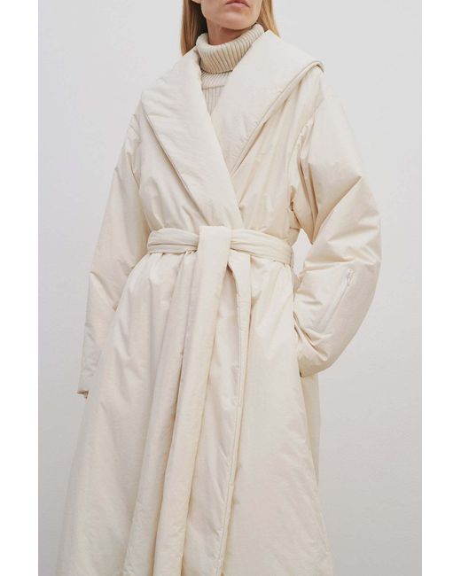 The Row White Francine Long Tunic Coat