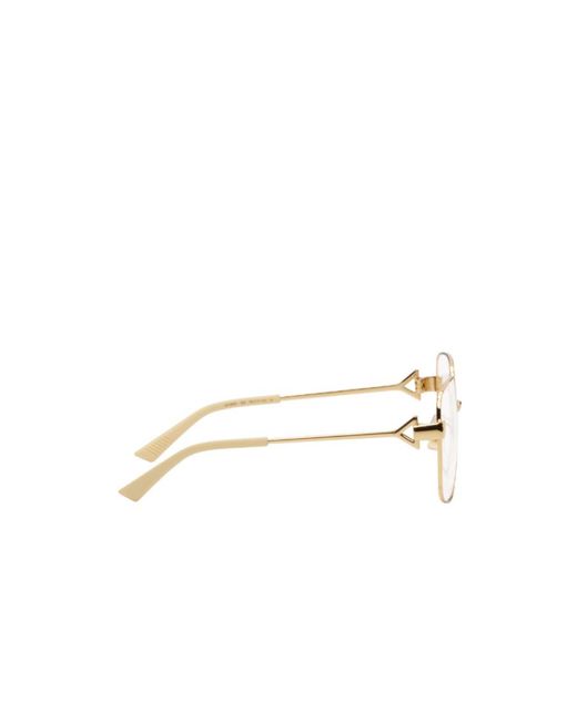 Bottega Veneta White Eyewear Square Frame Glasses for men