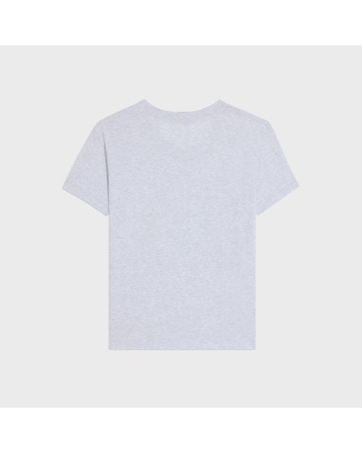 Céline White Regular Fit Cotton Jersey T-Shirt for men