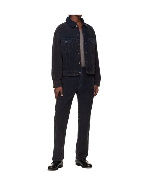 Studio Nicholson Black X Aaron Levine Collaboration Derby Long-Sleeved Casual Jacket for men