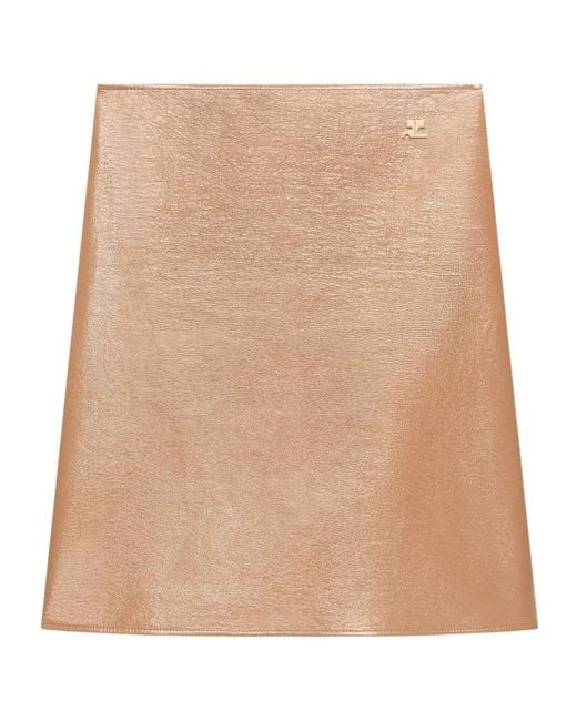Courreges Natural Courrèges Vinyl Midi Skirt