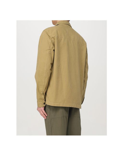 Woolrich Green Garment-Dyed Overshirt for men