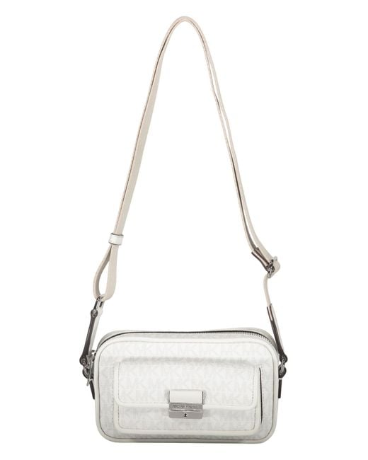 Michael Kors Natural Monogram Camera Shoulder Bag