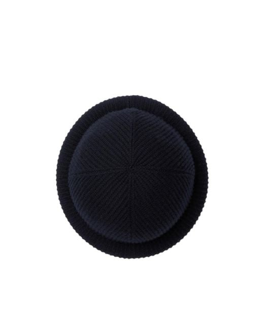 Loro Piana Blue Sloop Wool Beanie Hat