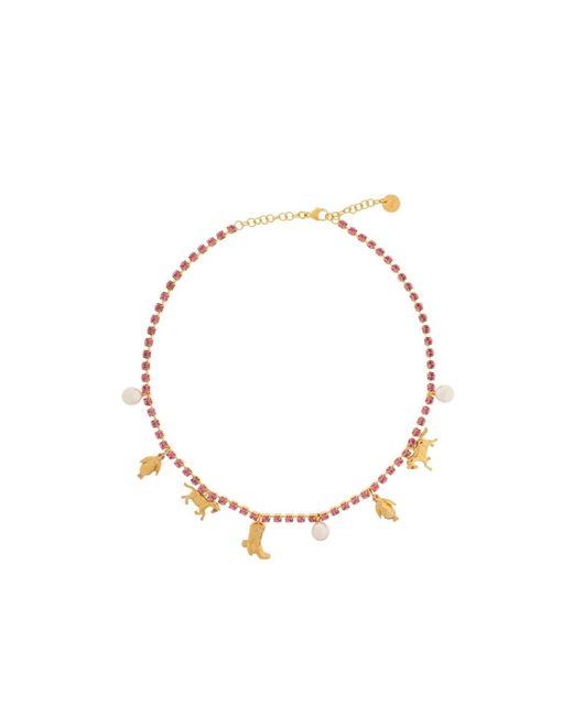 Marni Metallic Charm Detailed Necklace