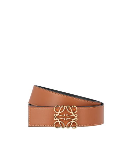 Loewe Brown Logo Buckled Reversible Belt for men
