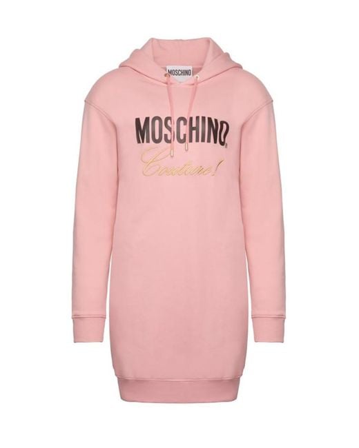 Moschino Pink Logo Pattern Dress