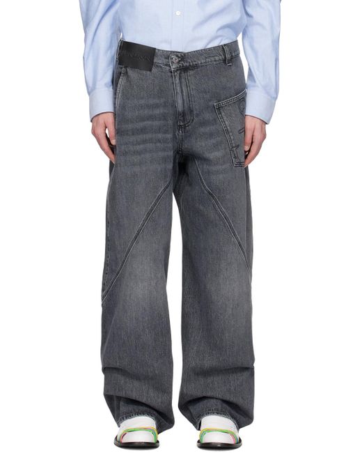 J.W. Anderson Gray Jw Anderson Twisted Workwear Denim Jeans for men