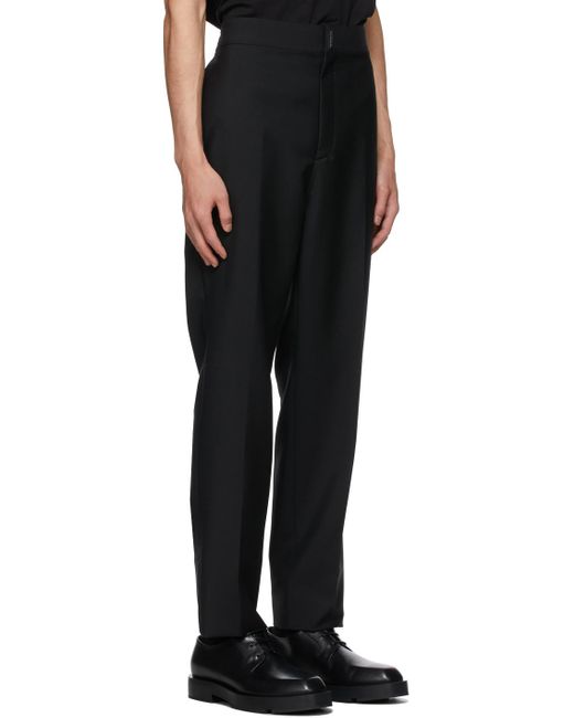 Givenchy Black Straight-Leg Tailored Trousers for men