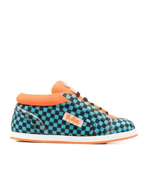 PDF CHANNEL Blue Sk8 Plaid Sneakers for men