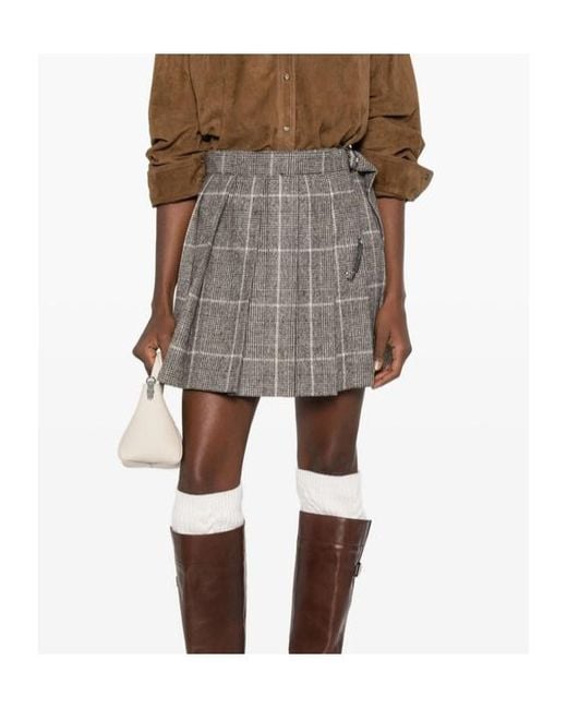 Brunello Cucinelli Gray Skirts