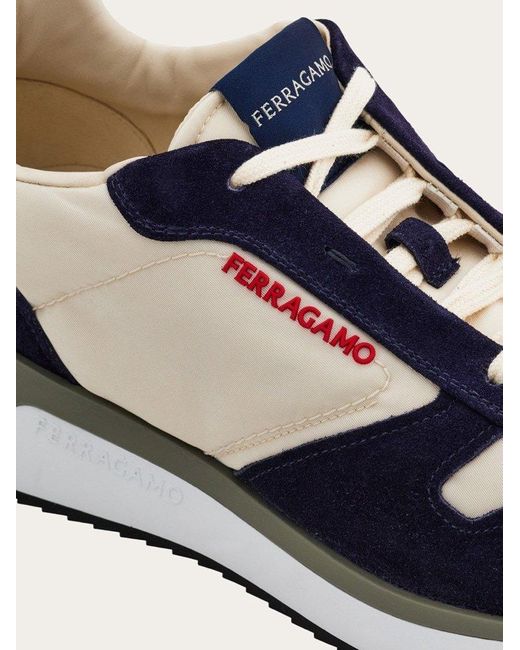 Ferragamo Blue Low Cut Sneaker for men
