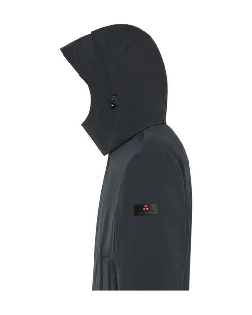 Peuterey Blue Graphite Technical Coat With Eco-Friendly Fabric for men