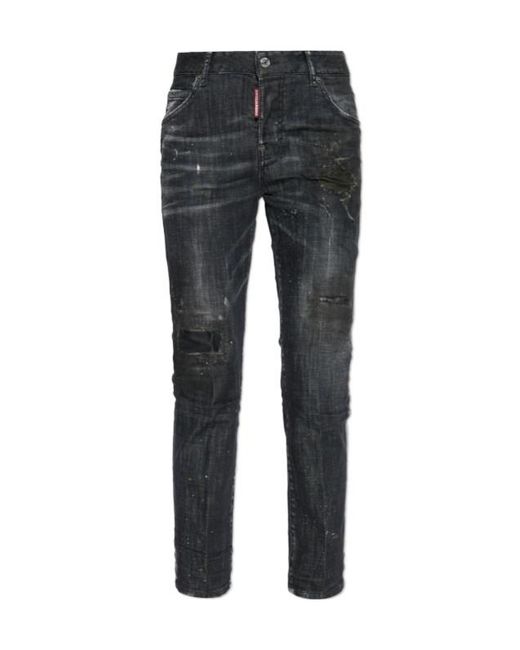 DSquared² Gray Nirvana Wash Cool Girl Distressed Jeans