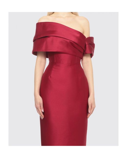 Solace London Red Off Shoulder Dress