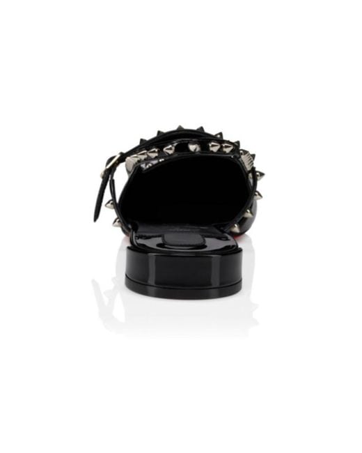 Christian Louboutin Black Sweet Janispikes Slingback Ballerinas