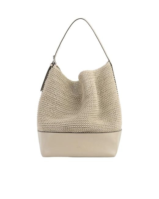 Totême Natural Totême Woven Buckle-Fastened Tote Bag