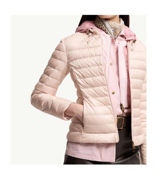 Moncler Pink Igelhood Zip-Up Short Padded Jacket