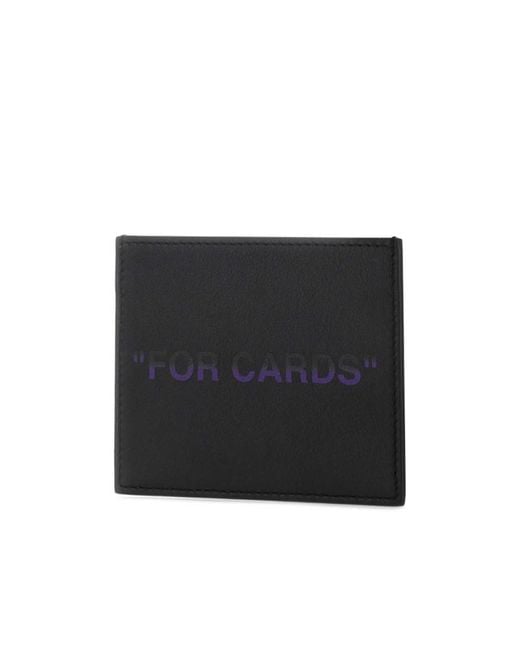 Off-White c/o Virgil Abloh Black Leather Cardholder for men