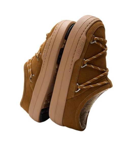 Moon Boot Brown Park Suede Slippers