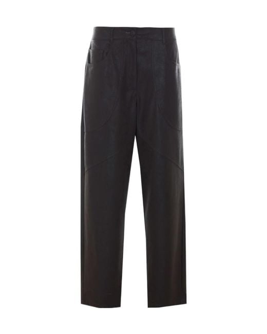 Liu Jo Black Wide-Leg Five-Pocket Pants
