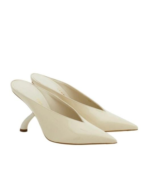 Ferragamo White Ferragamo Itaca Sculpted-Heel Mules