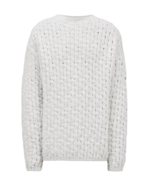 Moncler White Wool Alpaca Jumper for men