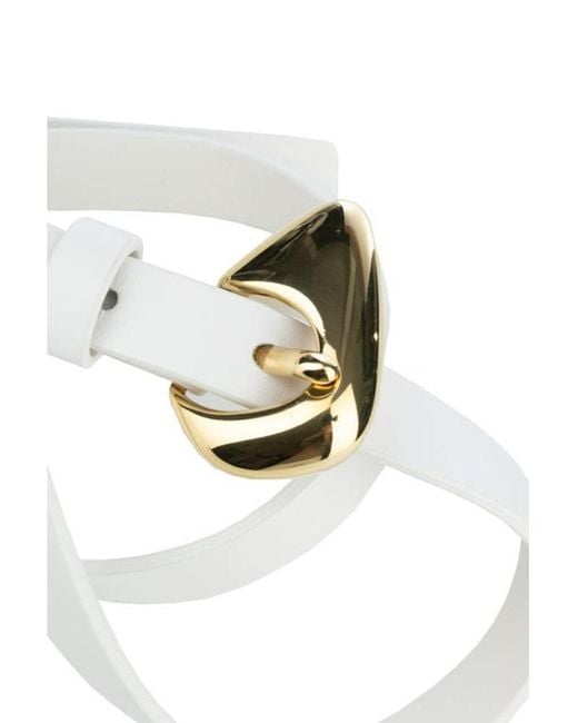 Bottega Veneta White Adjustable Waist Belt