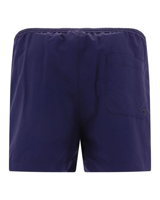 MSGM Blue Logo Shorts for men
