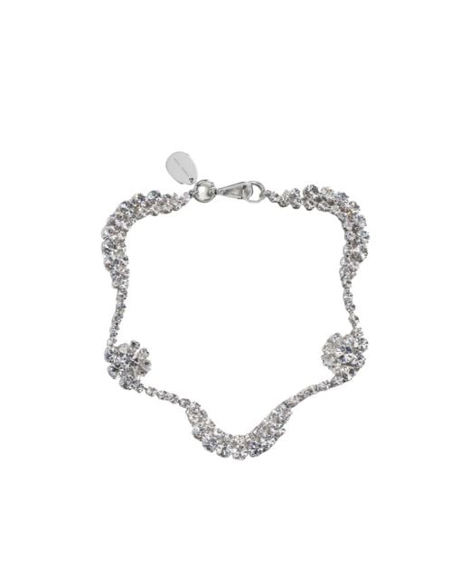 Simone Rocha Metallic Fan-Shaped Sepal Necklace