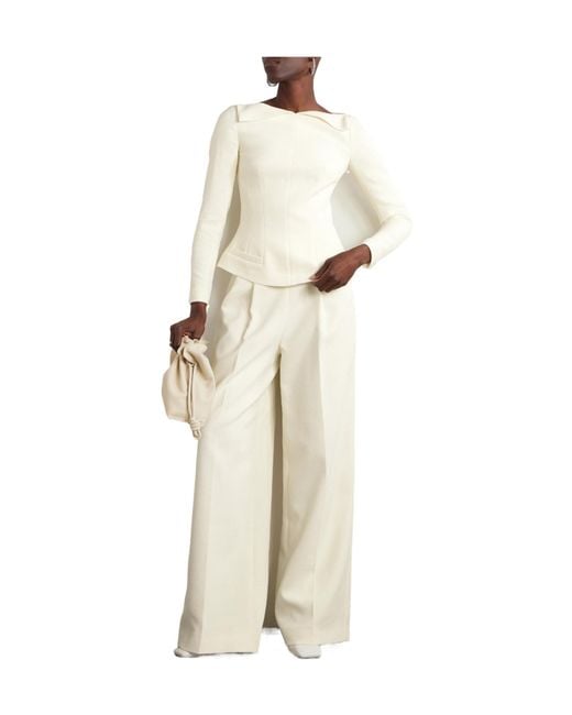 Emilia Wickstead White Rye Crepe Top