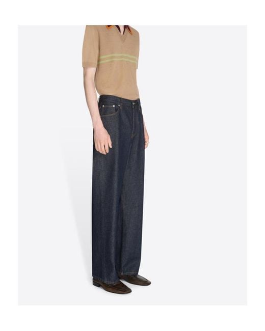 Dries Van Noten Blue Logo-Patch Jeans for men
