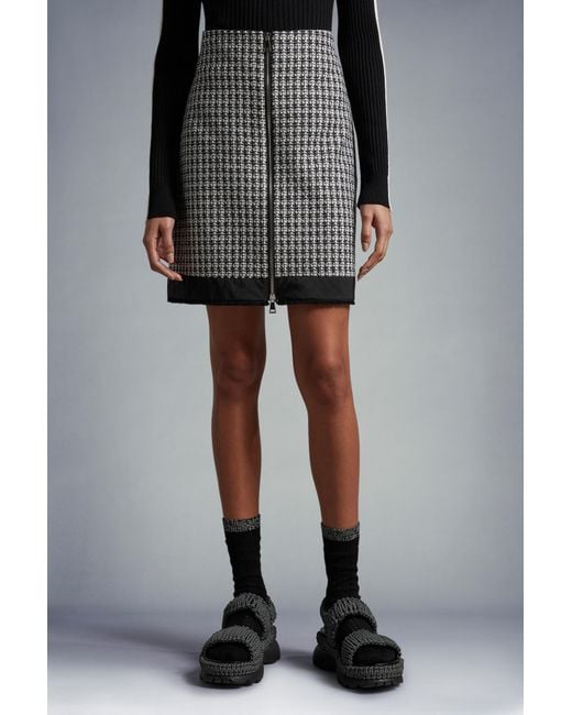 Moncler Gray Tweed Mini Skirt